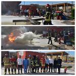 گزارش تصویری برگزاری دوره آموزشی کار با خاموش کننده پرتابل تاسیسات مخازن و ذخیره سازی شرکت پالایش گاز بیدبلندخلیج فارس