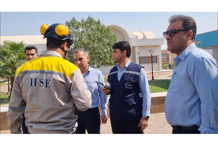 مانور تخلیه اضطراری ساختمان اداری مرکزی پالایشگاه بیدبلند خلیج فارس برگزار شد
